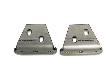 CPT 4" Front Shackle Plates w/ Factory Swaybar for 1971-80 Scout II, Terra, Traveler