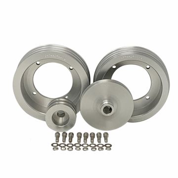 CPT Billet Aluminum Pulley Kit for 1971-80 Scout II, Terra, Traveler  w/ Crank Hub, P/S & A/C