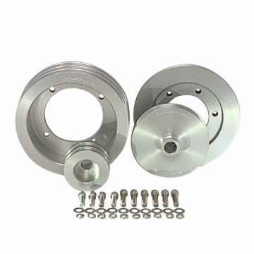 CPT Billet Aluminum Pulley Kit for 1971-80 Scout II, Terra, Traveler w/ Dampner, P/S & A/C