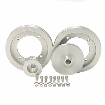 CPT Billet Aluminum Pulley Kit for 1971-80 Scout II, Terra, Traveler w/ Crank Hub, P/S & No A/C